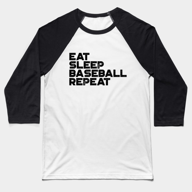 Eat Sleep Baseball Repeat Funny Vintage Retro Baseball T-Shirt by truffela